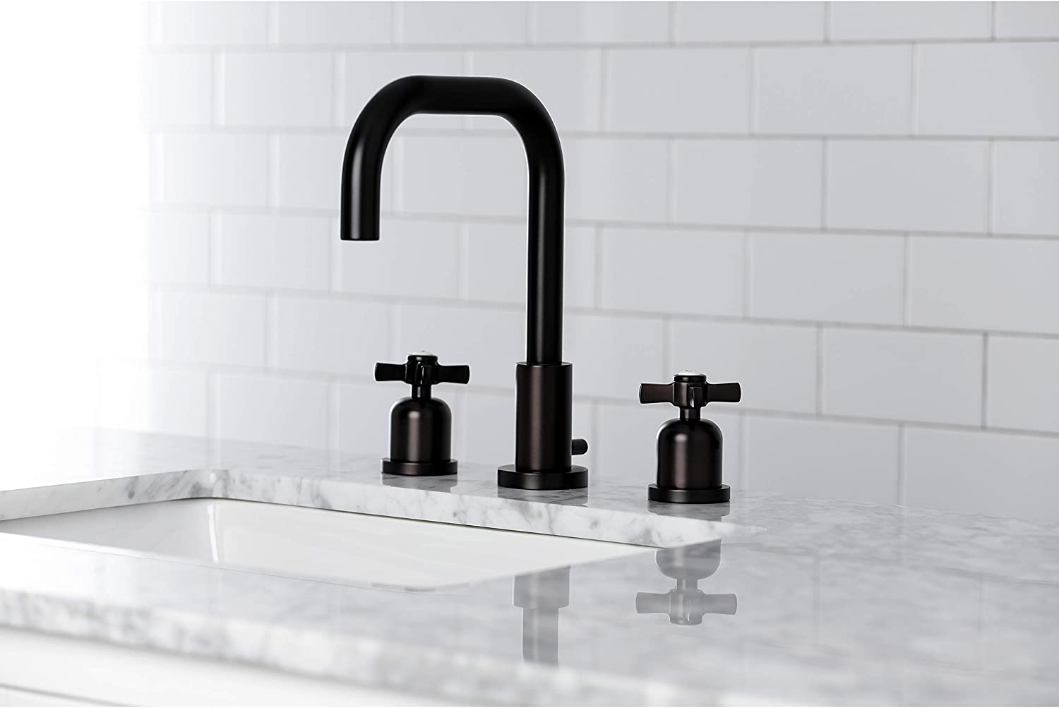 Kingston Brass FSC8935ZX Millennium Widespread Bathroom Faucet, Oil Rubbed Bronze