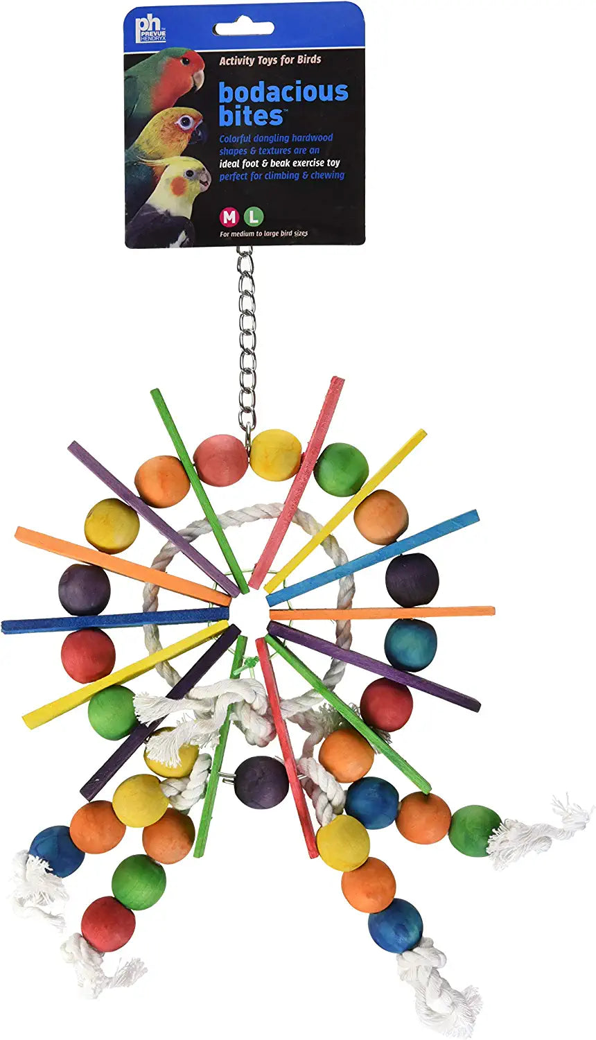 Prevue Pet Products 60957 Bodacious Bites Ferris Wheel Bird Toy, Multicolor