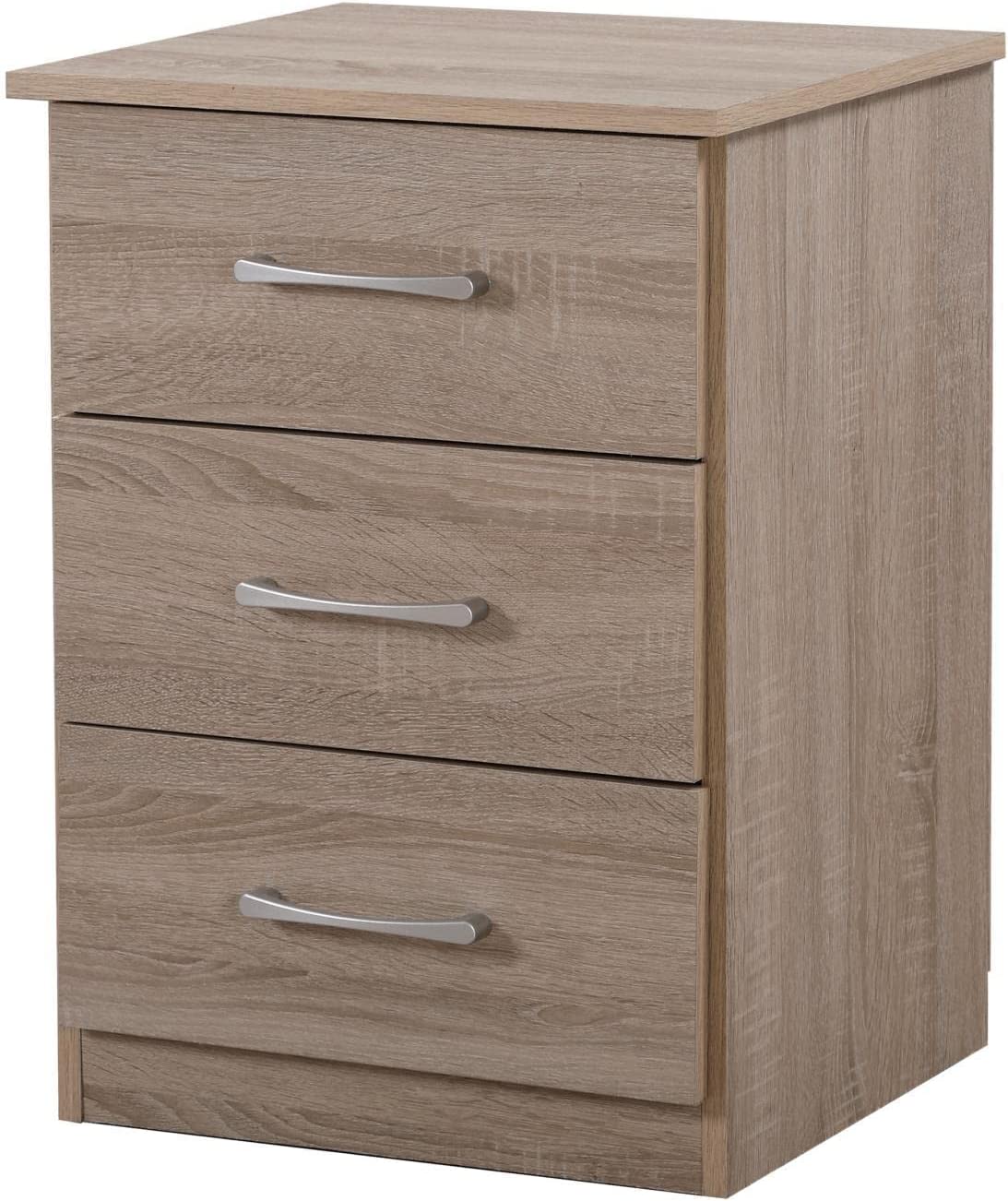 Boston 3-Drawer Sandalwood Nightstand (24 in. H x 16 in. W x 18 in. D)