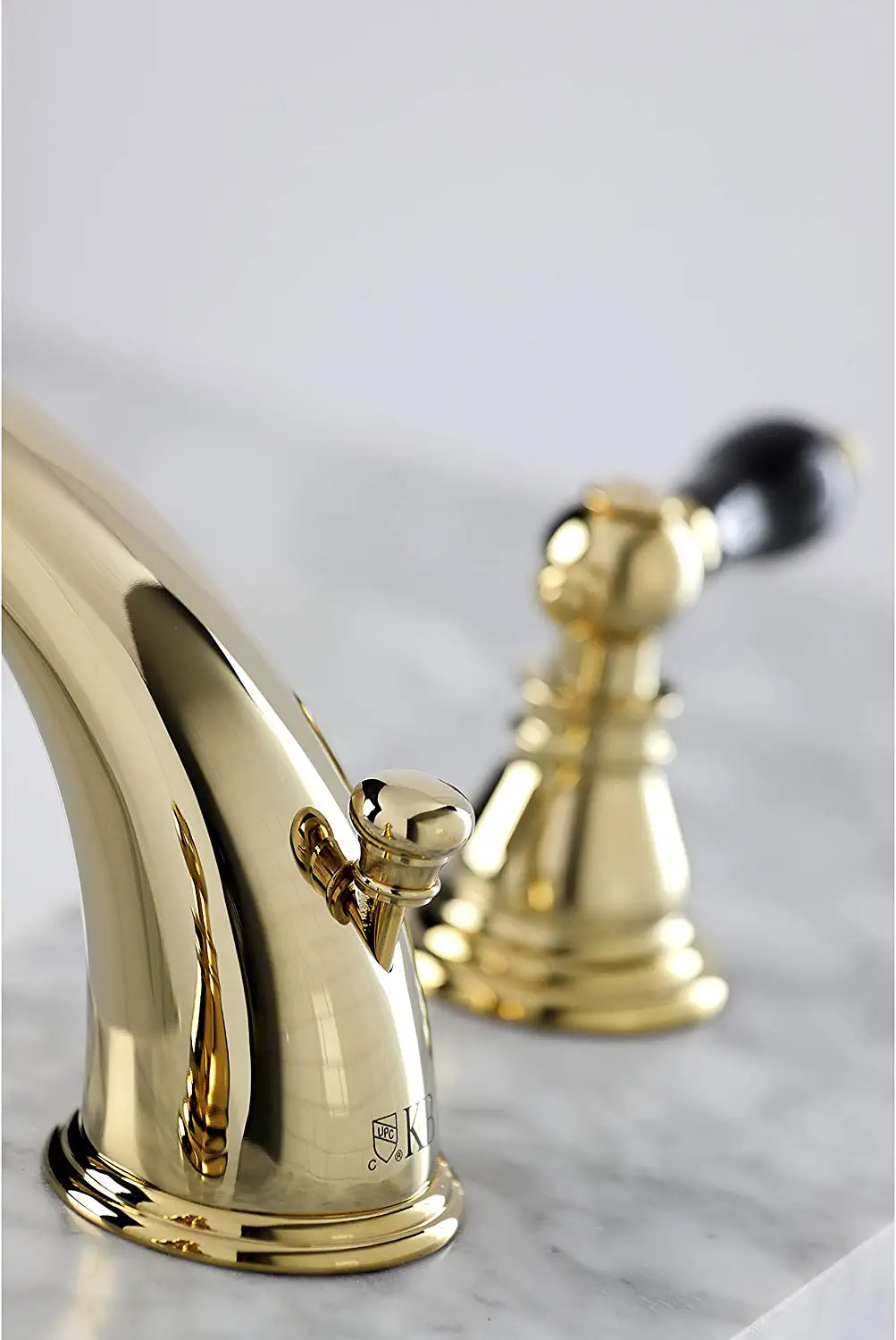 Kingston Brass KB962AKL Duchess Widespread Bathroom Faucet, Polished Brass