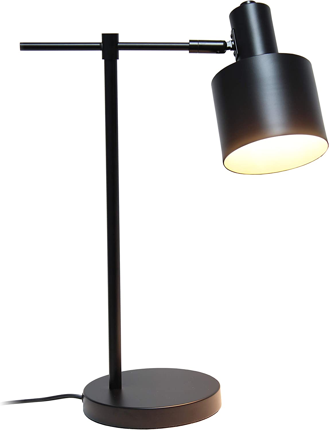 Simple Designs LT2074-BLK Metal Table Lamp, Black