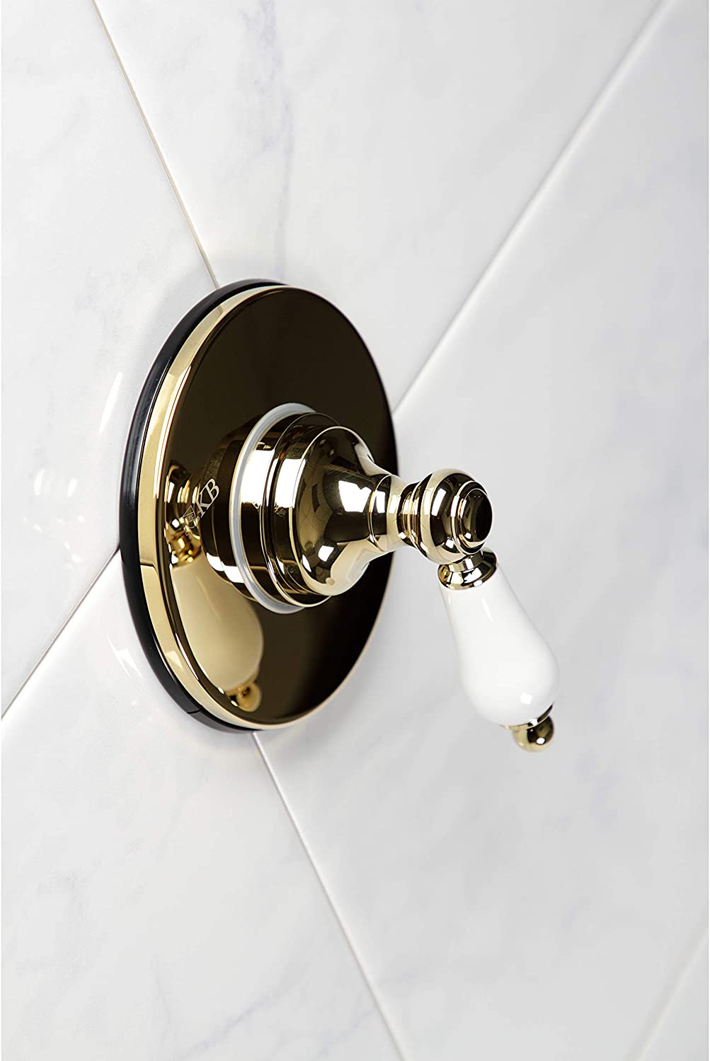 Kingston Brass KS3032PL Three-Way Diverter Valve with Trim Kit, Polished Brass