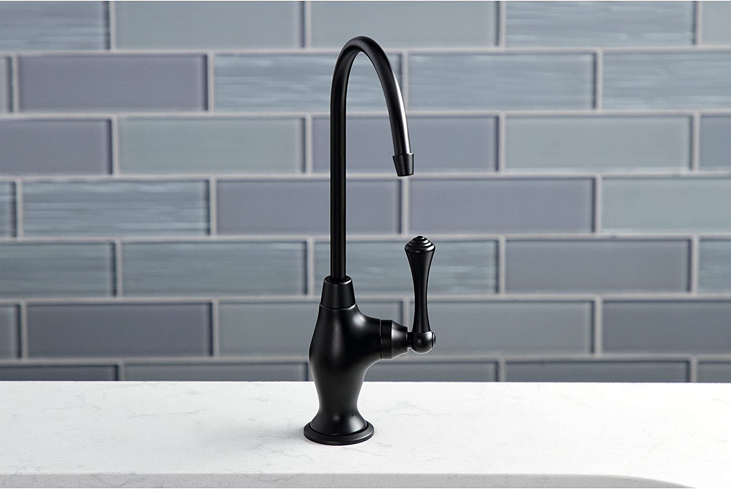 Kingston Brass KS3190BL Vintage Water Filtration Faucet, Matte Black