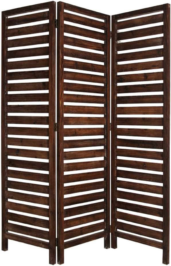 Screen Gems Fortress Screen Room Divider, 63&#34;L x 72&#34;H, Brown