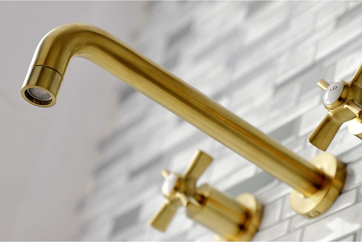 Kingston Brass KS8027ZX Millennium Roman Tub Faucet, Brushed Brass