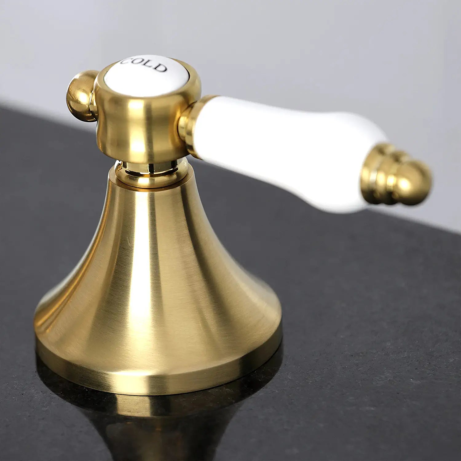 Kingston Brass KC7067BPL Bel-Air 8 in. Widespread Bathroom Faucet, Brushed Brass