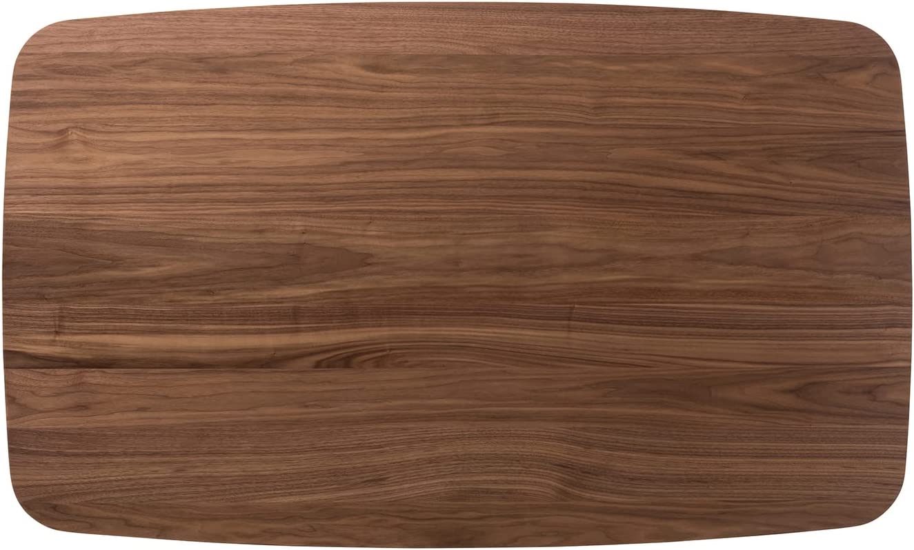 Baxton Studio Wesley Mid-Century Modern Dark Grey Fabric Upholstered Walnut Finished Wood 5-Piece Dining Set