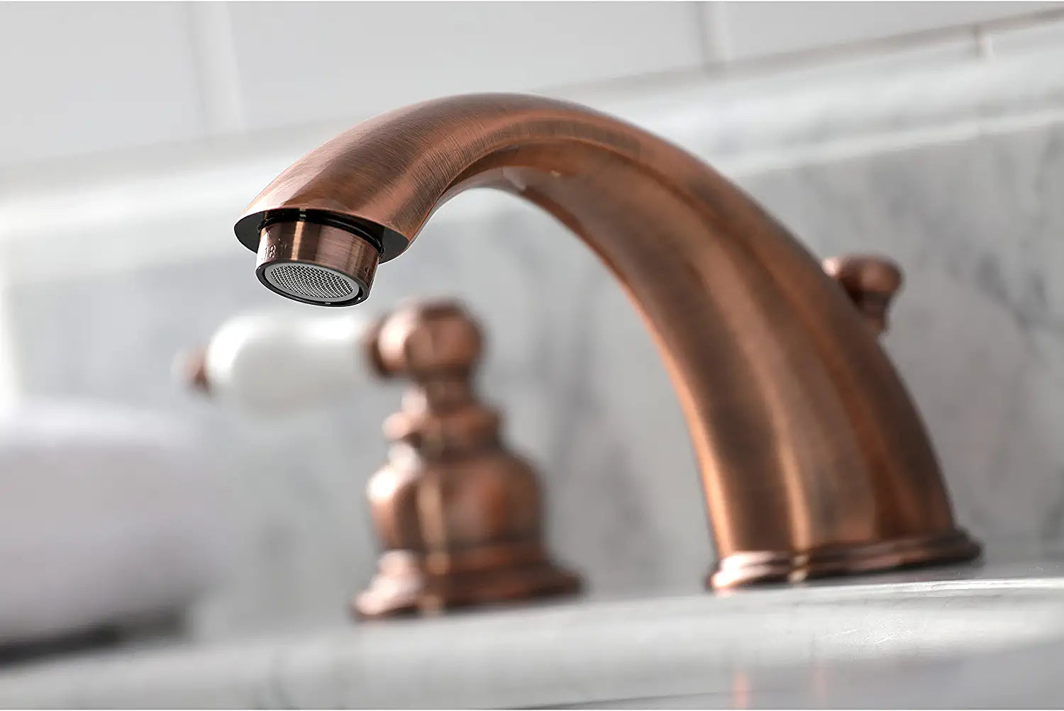 Kingston Brass KB966PL Magellan Widespread Bathroom Faucet, Antique Copper