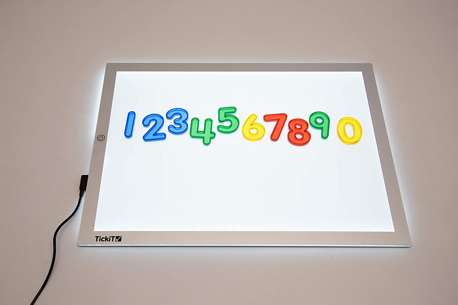 TickiT Ultra Bright LED Light Panel - In Home Learning Supplies for Sensory Play - Adjustable Brightness - Color and Shape Exploration on a Light Box