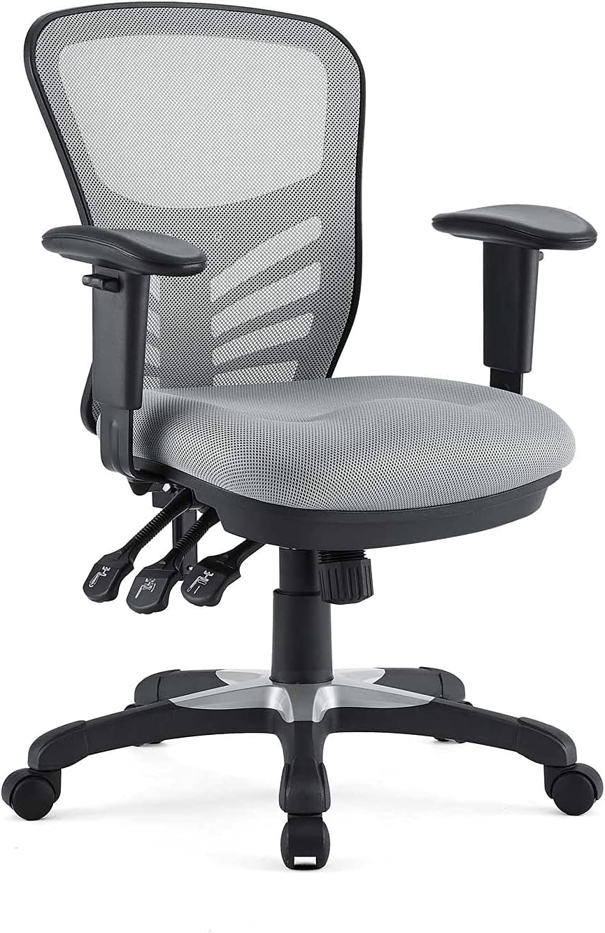 Modway EEI-757-GRY Articulate Ergonomic Mesh Office Chair in Gray