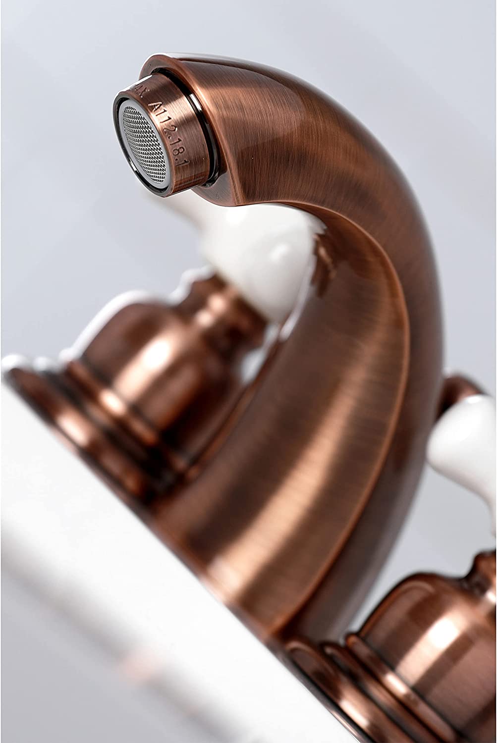 Kingston Brass KB956PX Victorian Mini-Widespread Bathroom Faucet, Antique Copper