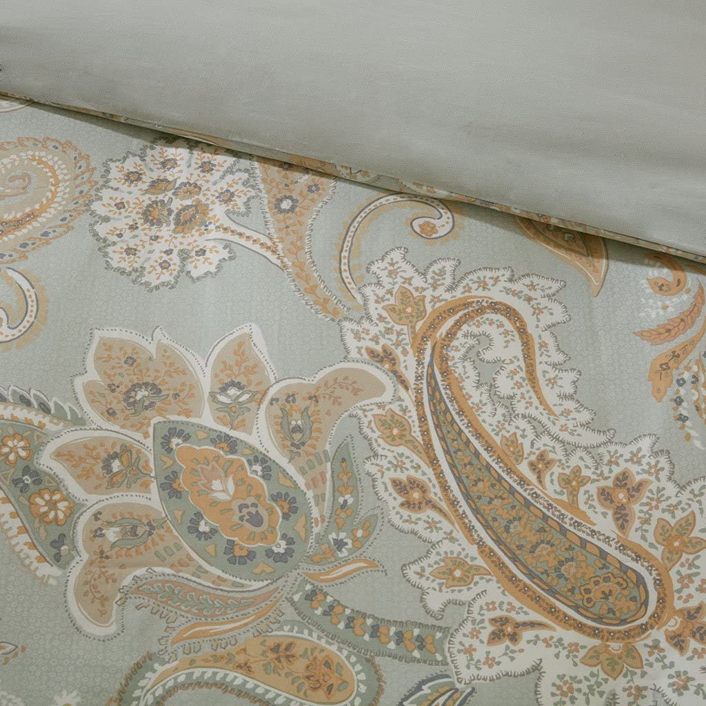 Harbor House Sienna King Size Bed Comforter Set - Grey, Paisley ‚Äì 6 Pieces Bedding Sets ‚Äì Cotton Bedroom Comforters