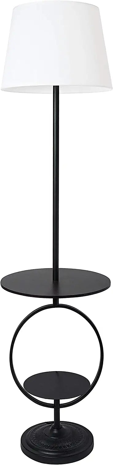 Elegant Designs LF1023-BLK End Table Decorative Floor Lamp, Black
