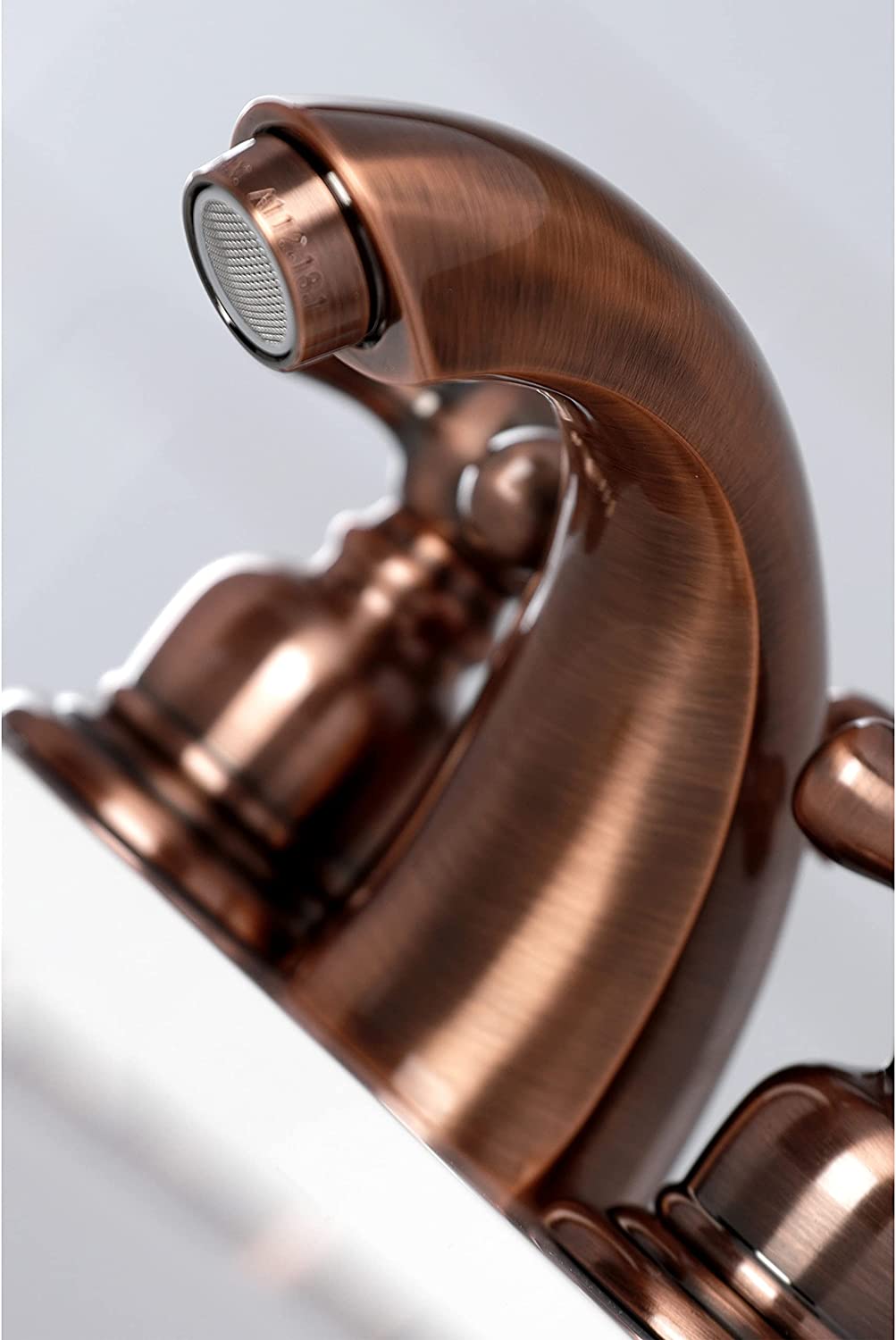 Kingston Brass KB946AX Victorian Mini-Widespread Bathroom Faucet, Antique Copper