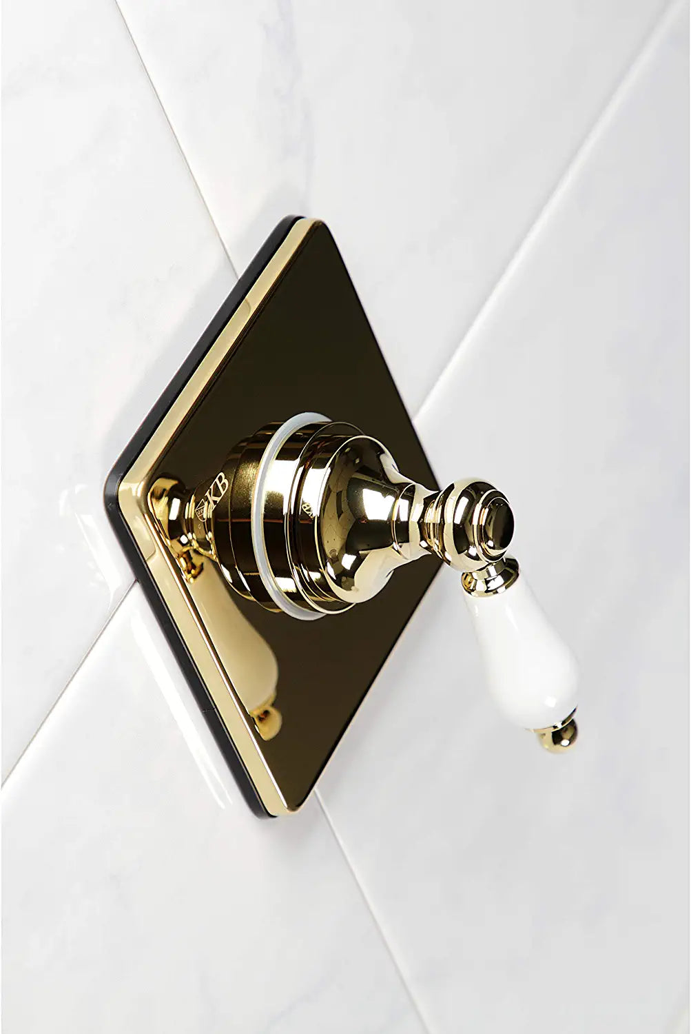 Kingston Brass KS3042PL Three-Way Diverter Valve with Trim Kit, Polished Brass