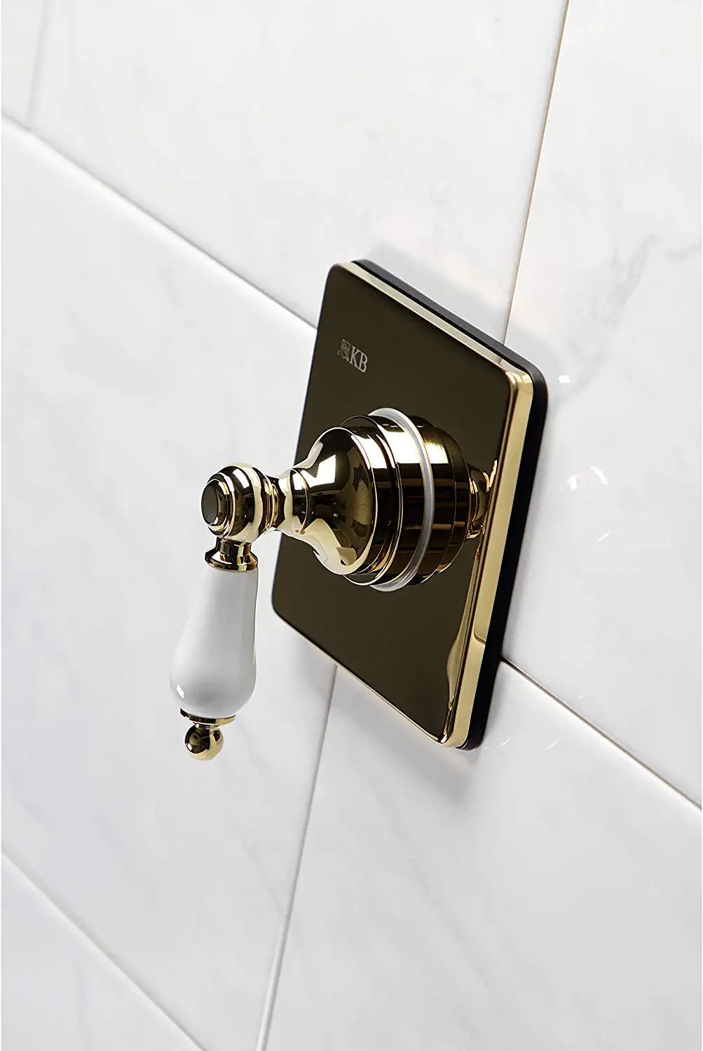 Kingston Brass KS3042PL Three-Way Diverter Valve with Trim Kit, Polished Brass