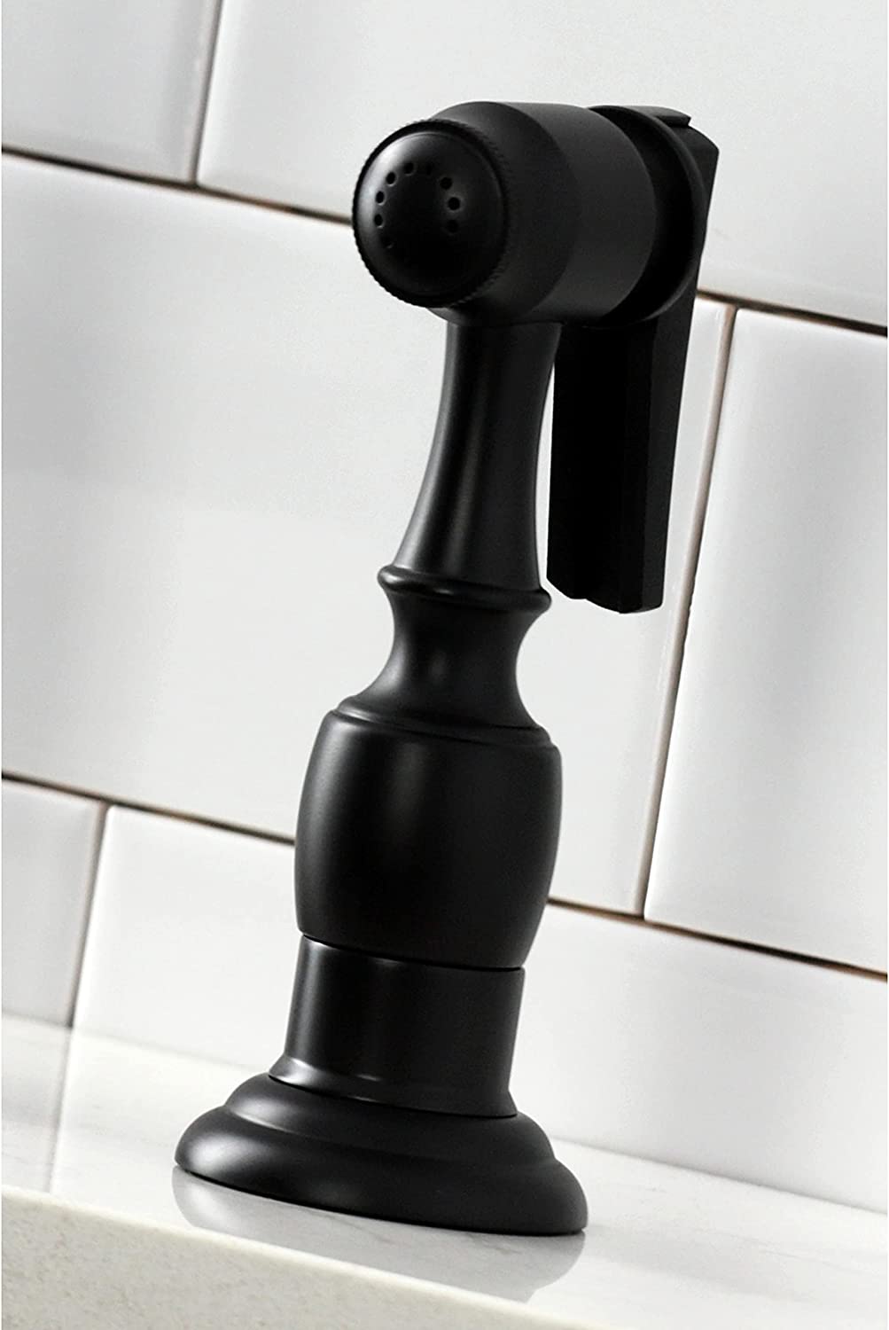 Kingston Brass KS1270TALBS Tudor Bridge Kitchen Faucet, Matte Black