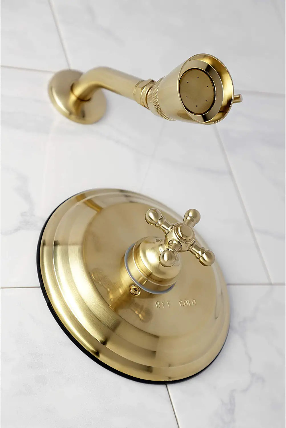 Kingston Brass KB2637BXTSO Metropolitan Shower Faucet Trim Only, Brushed Brass