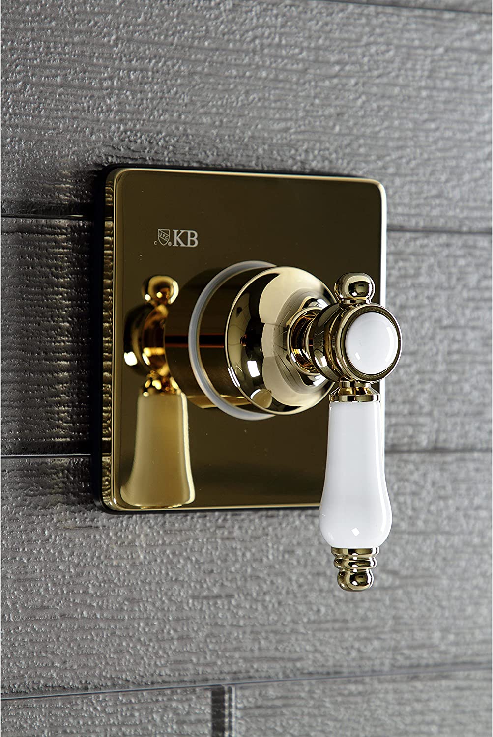 Kingston Brass KS3042BPL Bel-Air Three-Way Diverter Valve with Trim Kit, Polished Brass