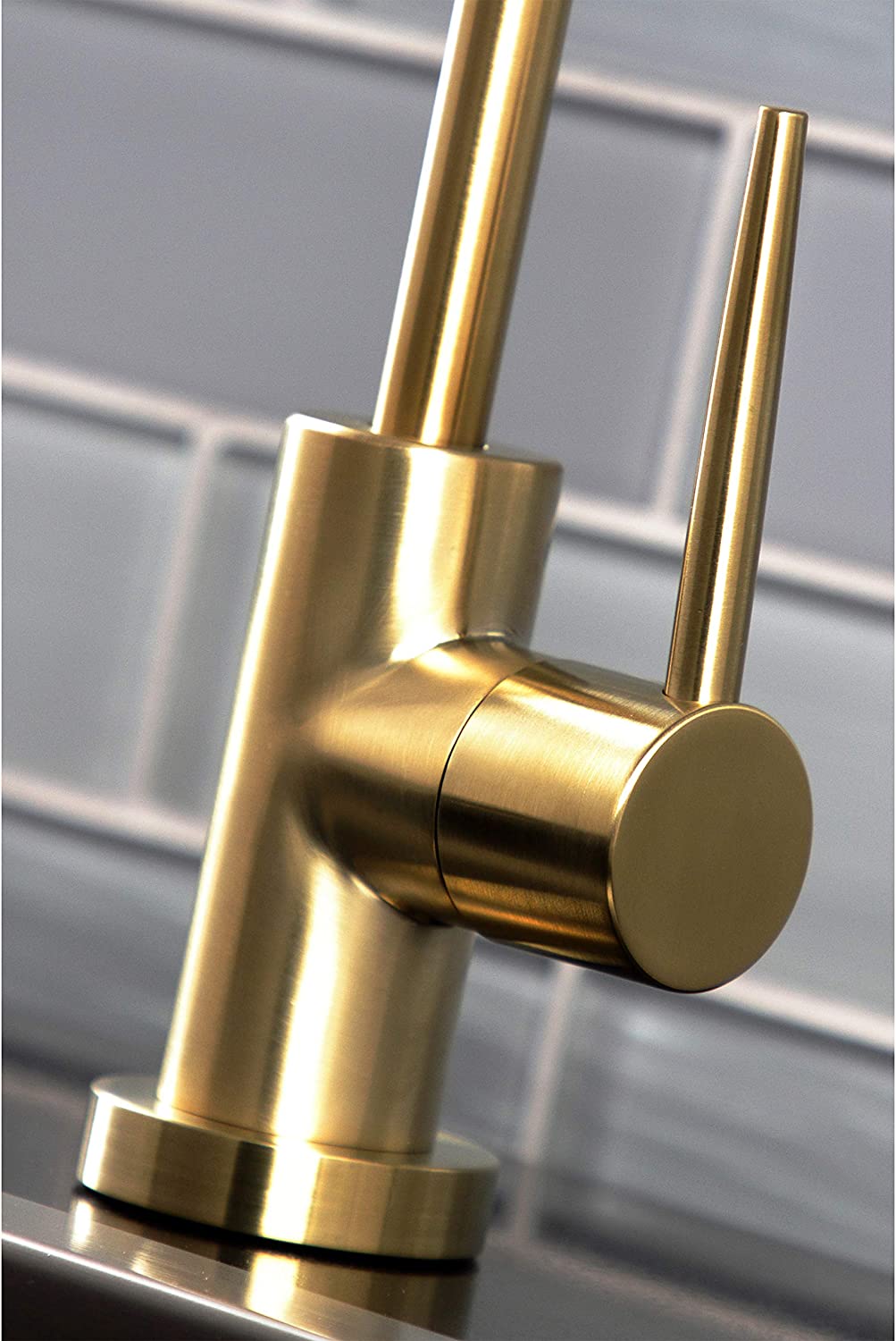 Kingston Brass KS6197NYL New York Single-Handle Cold Water Filtration Faucet, Brushed Brass