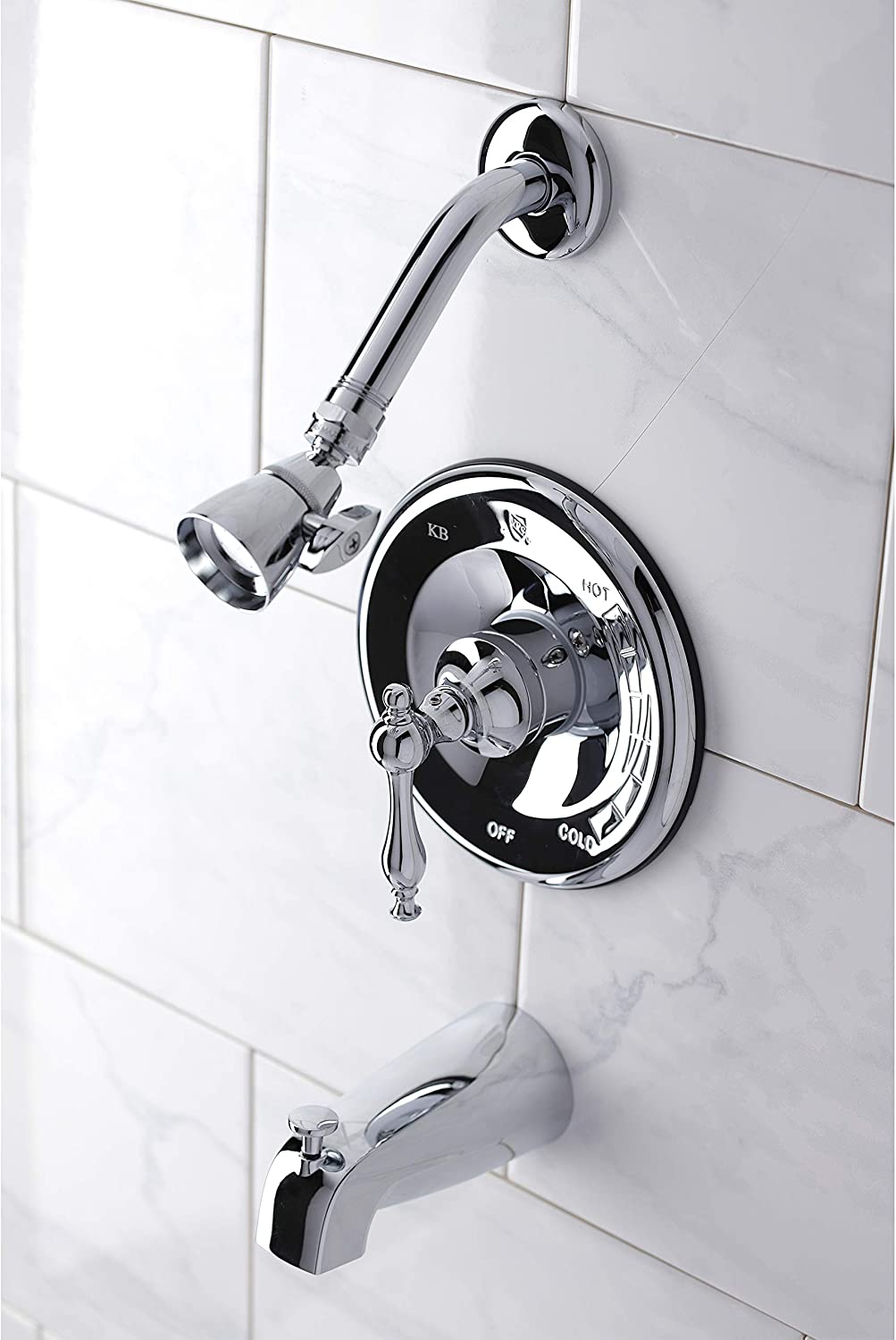 Kingston Brass KB1631NL Tub and Shower Faucet, Polished Chrome