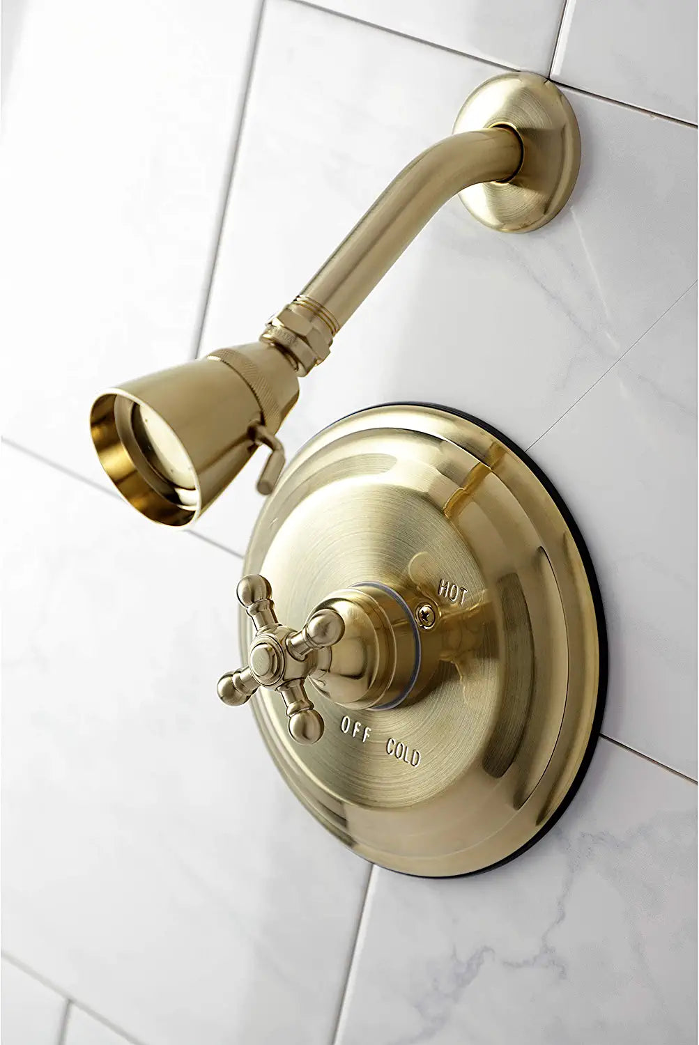 Kingston Brass KB2637BXTSO Metropolitan Shower Faucet Trim Only, Brushed Brass