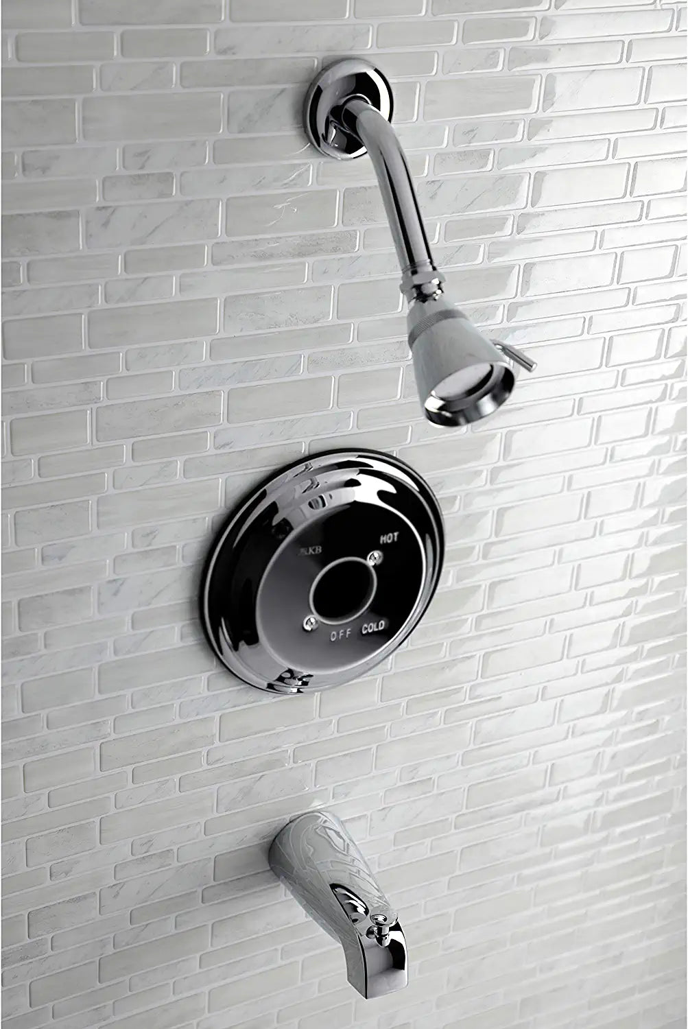 Kingston Brass KB3631TLH Tub and Shower Faucet Trim Only Without Handle, Polished Chrome