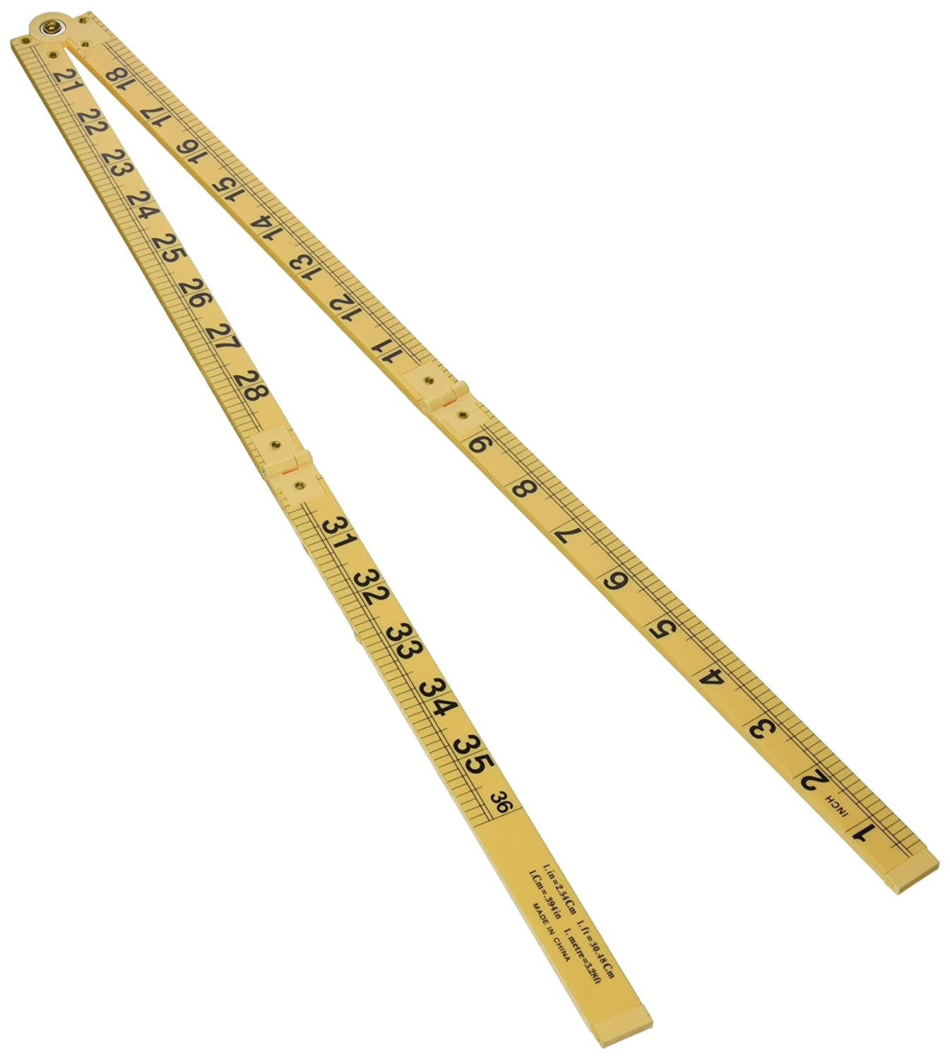 LEARNING ADVANTAGE Folding Meter Stick - Measure in Inches, Centimeters, Milimeters and Meters - Foldable Ruler for Metric and Imperial Measurement Systems