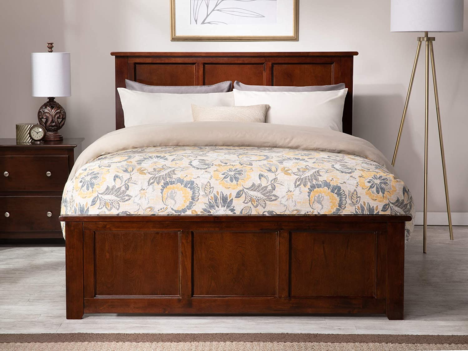 AFI Atlantic Furniture AR8636034 Madison Traditional Bed with Matching Foot Board, Full, Walnut
