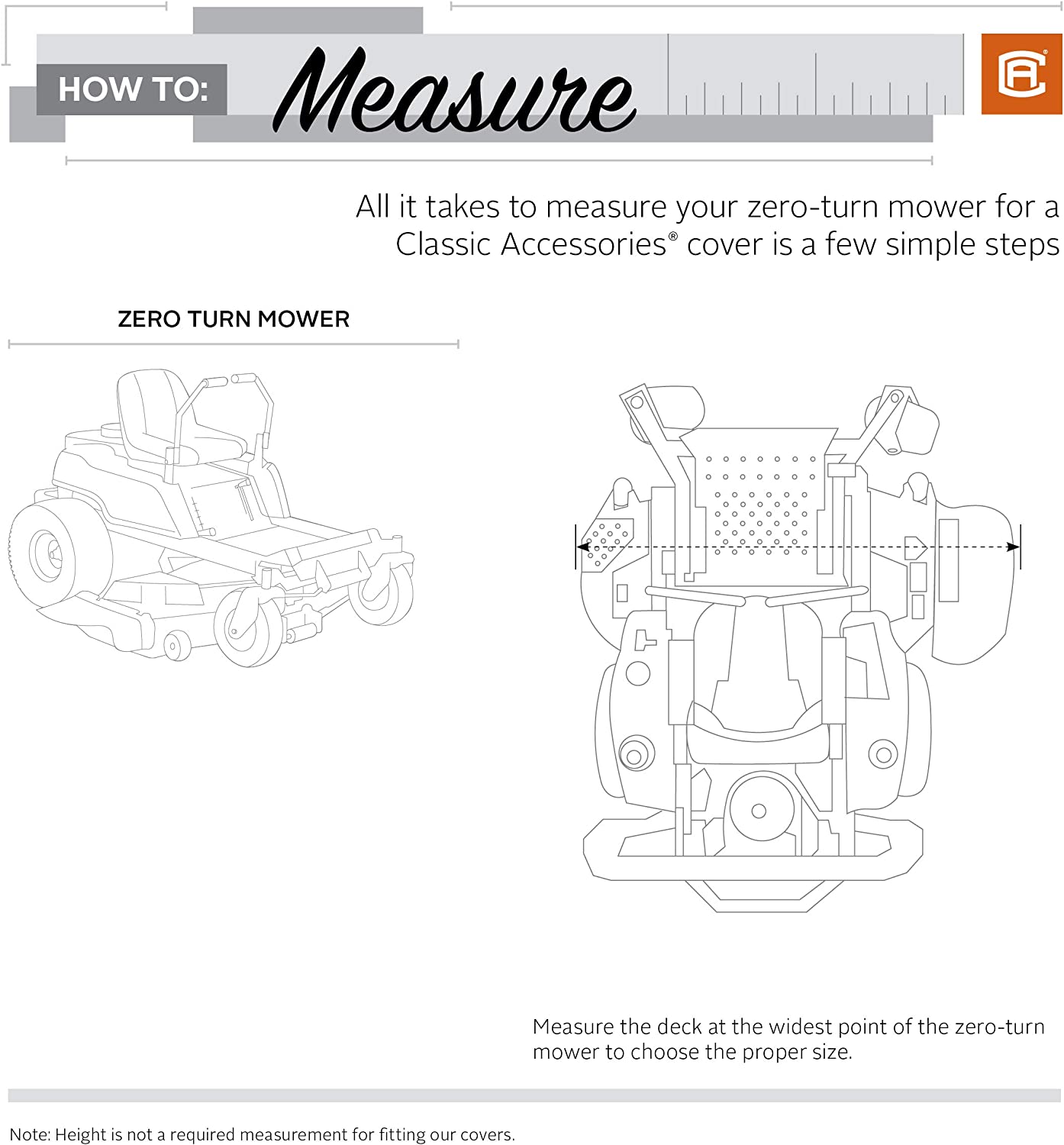 Classic Accessories Zero-Turn Mower Cover, Medium