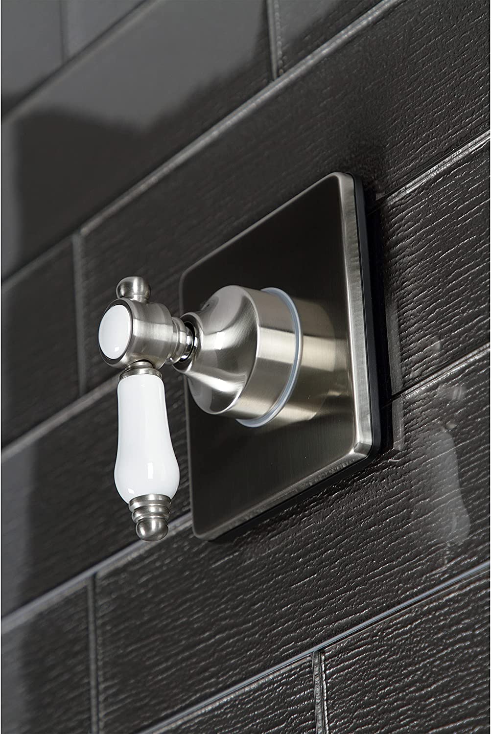 Kingston Brass KS3048BPL Bel-Air Three-Way Diverter Valve with Trim Kit, Brushed Nickel