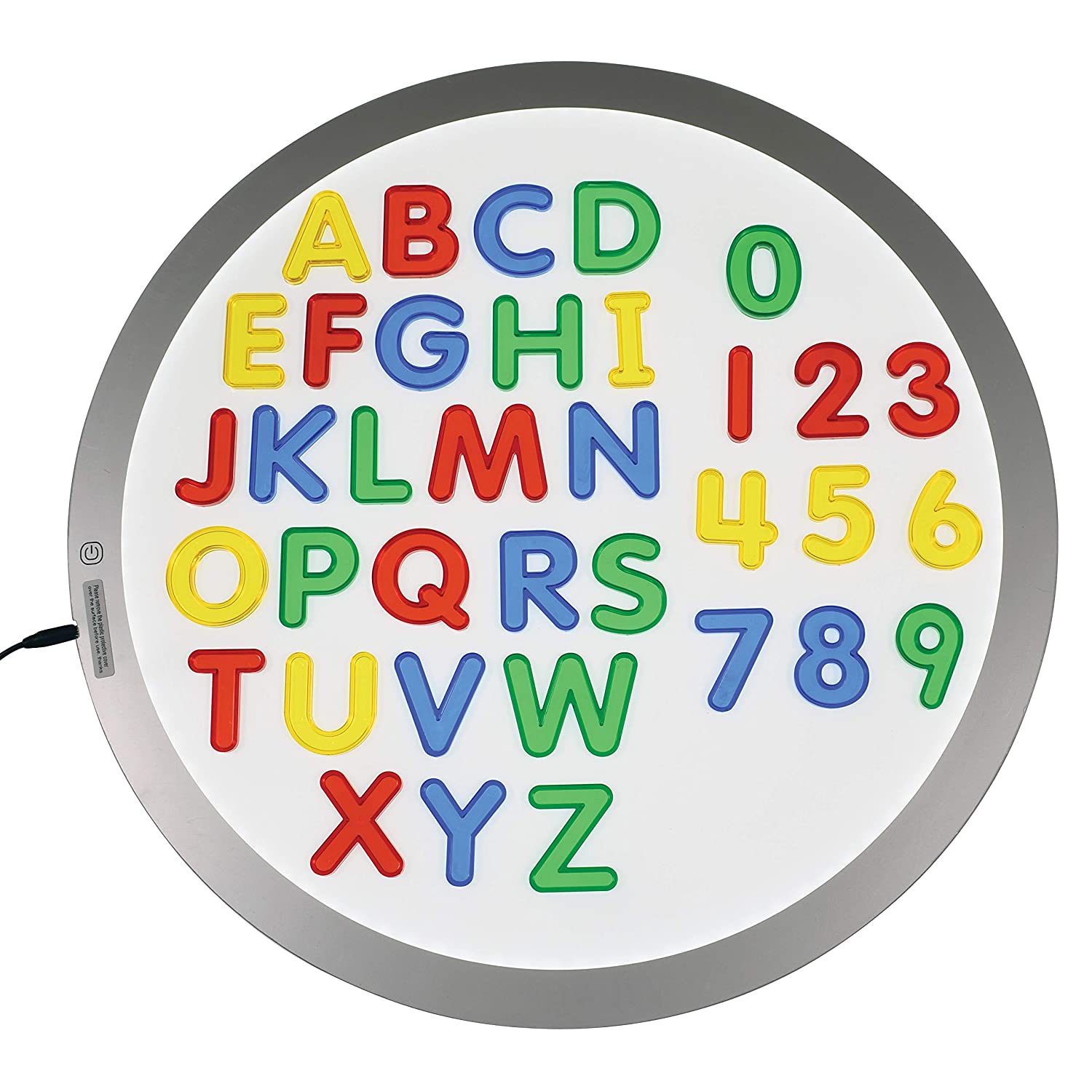 edxeducation Transparent Letters and Numbers - Mini Jar - Colorful, Plastic Letters and Numbers - Light Box Accessory - Sensory Play - Practice Counting and Spelling