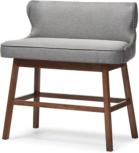 Baxton Studio Bar Bench, Gray