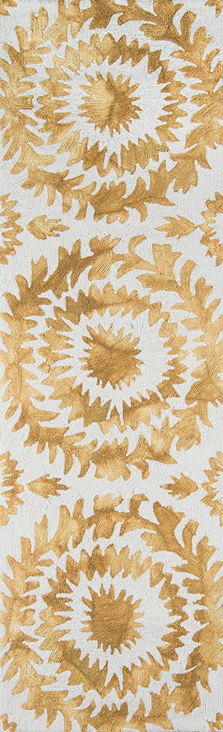 Momeni Rugs Serene Collection Transitional Area Rug, 2&#39;3&#34; x 7&#39;6&#34;, Yellow