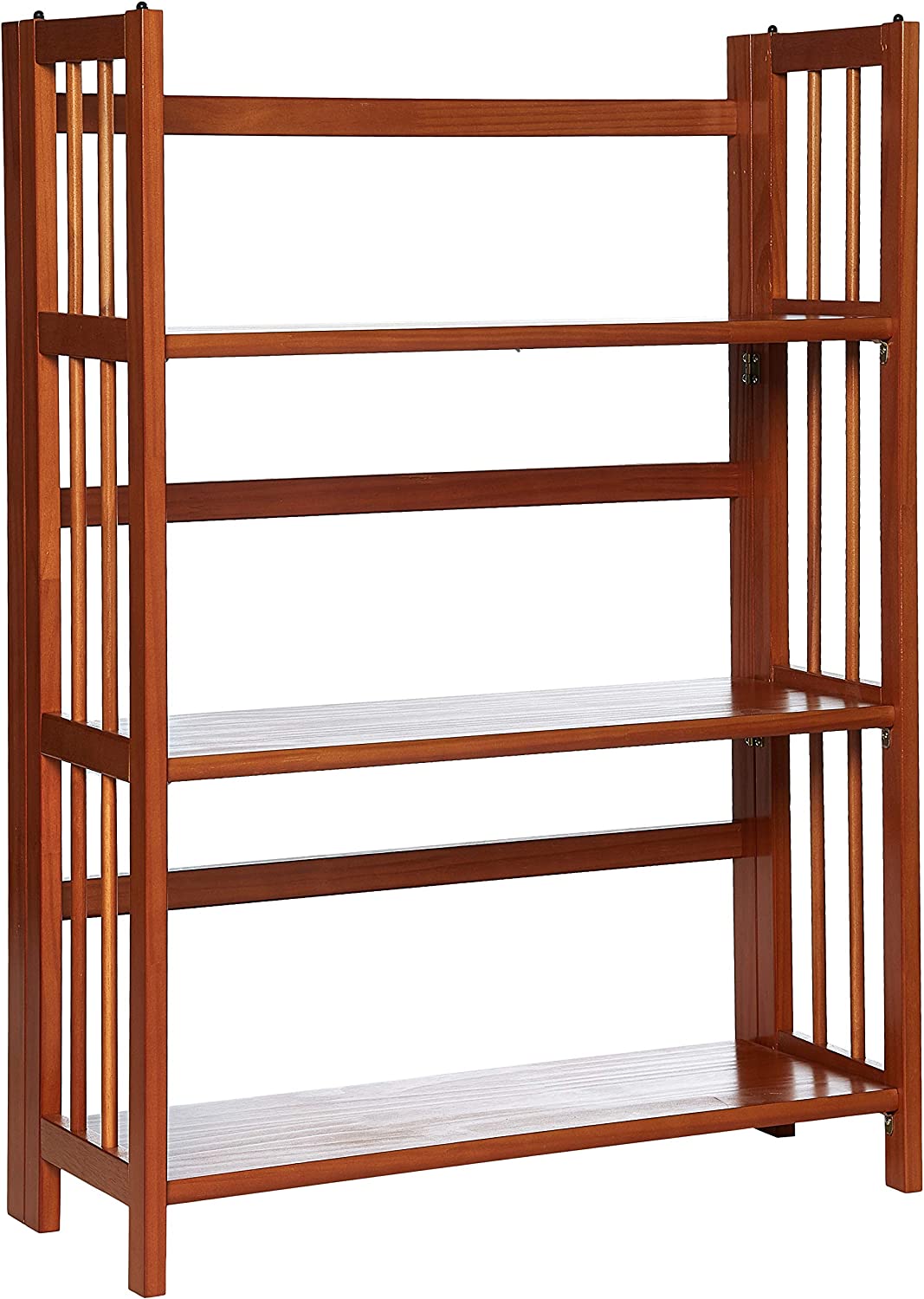 Casual Home 3-Shelf Folding Stackable Bookcase (27.5&#34; Wide)-Mahagony