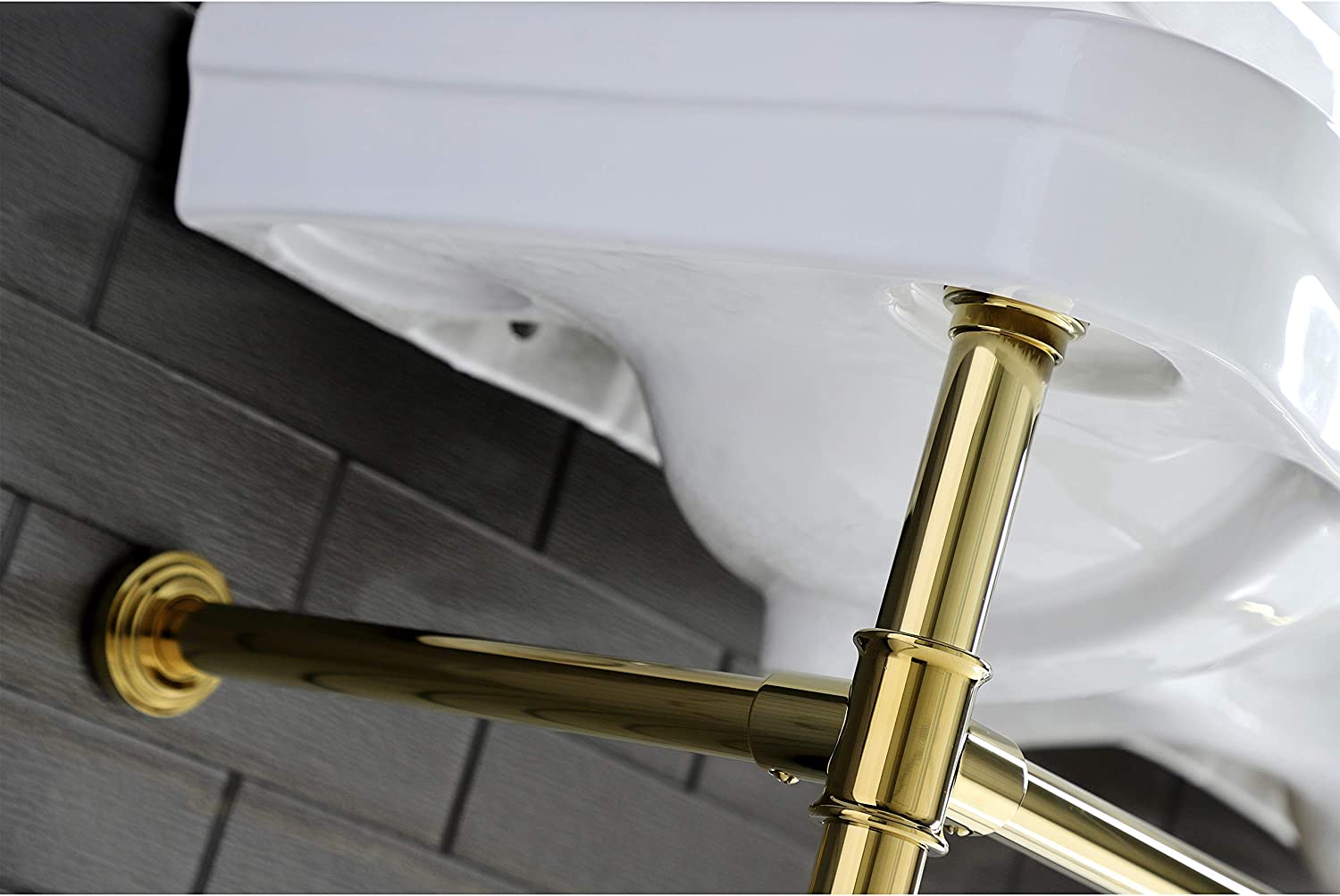 Kingston Brass VPB14882 Imperial Console Sink Legs, Polished Brass