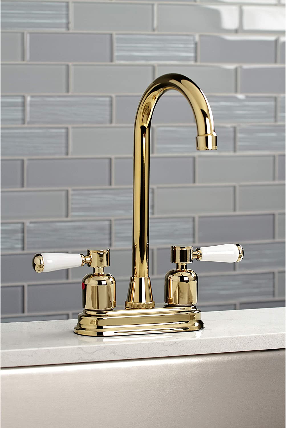 Kingston Brass KB8492DPL Paris Bar Faucet, Polished Brass