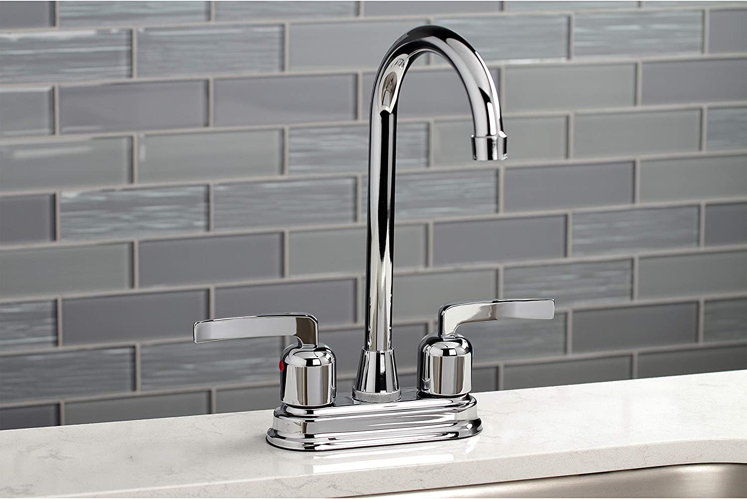 Kingston Brass KB8491EFL Centurion Bar Faucet, Polished Chrome