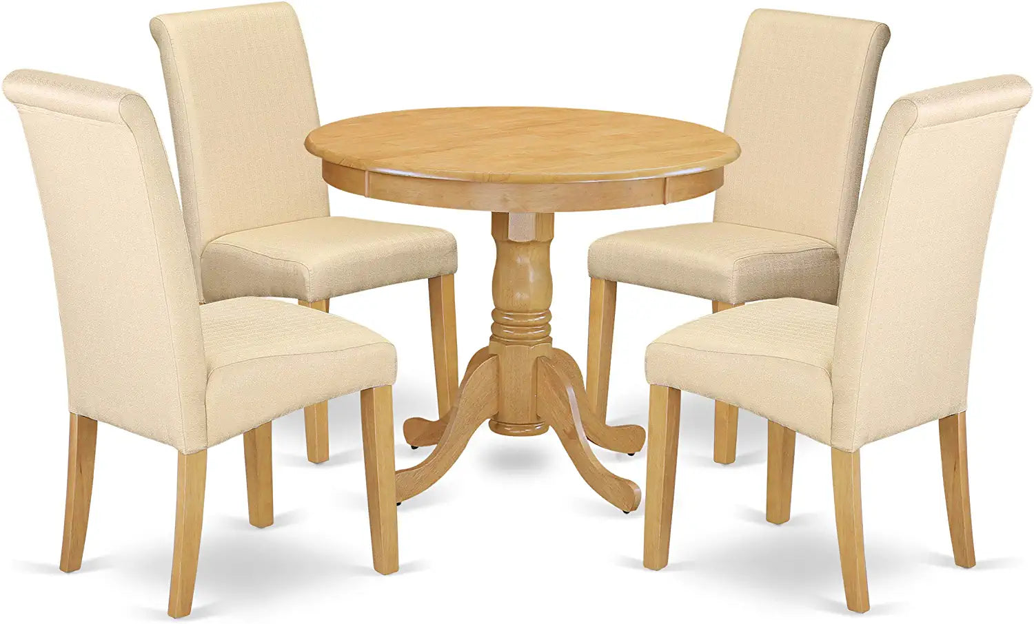 East West Furniture ANBA5-LWH-01 Dining Set