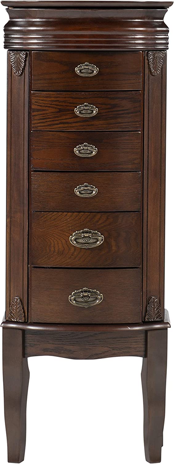 Powell Italian Influenced Transitional Espresso Jewelry Armoire