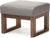 Baxton Studio Yashiya Mid Century Retro Modern Fabric Upholstered Ottoman Stool, Grey