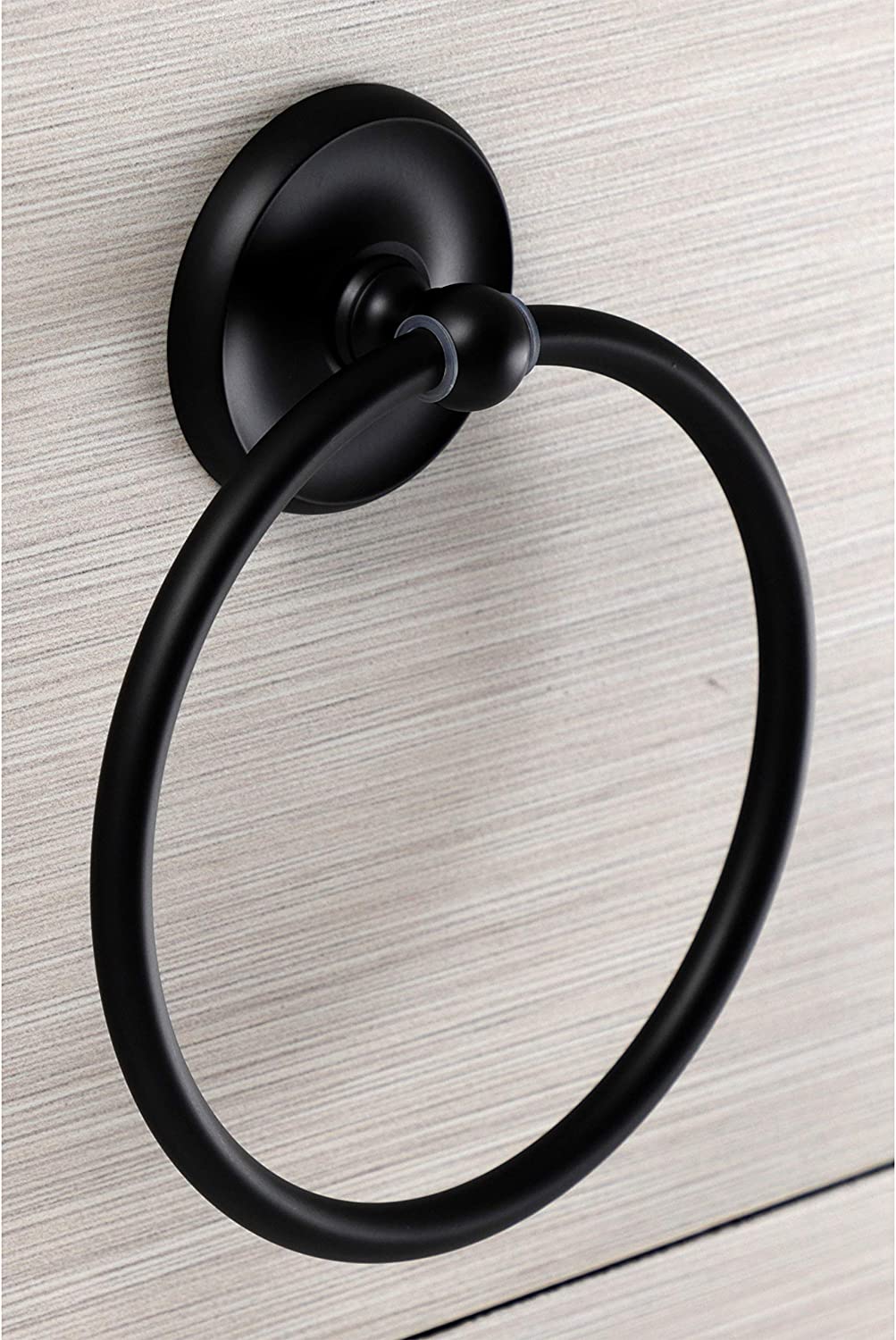 Kingston Brass BA314MB Classic Towel Ring, Matte Black