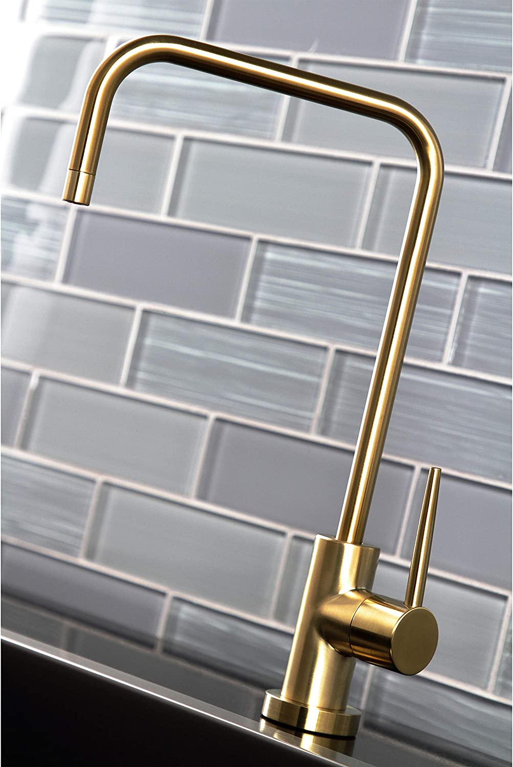 Kingston Brass KS6197NYL New York Single-Handle Cold Water Filtration Faucet, Brushed Brass