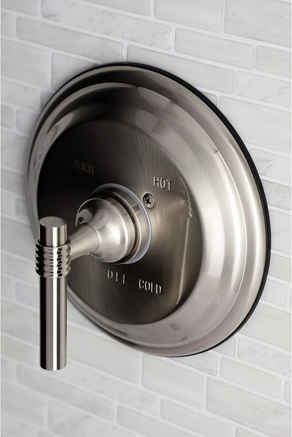 Kingston Brass KB2638MLLST Tub and Shower Faucet Valve and Trim Only, Brushed Nickel