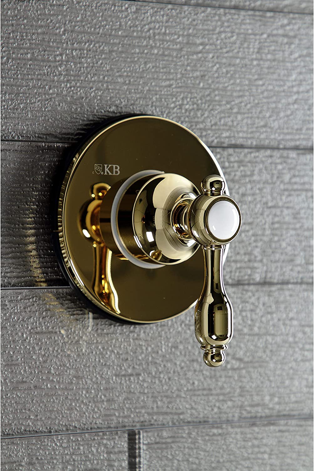 Kingston Brass KS3032TAL Tudor Three-Way Diverter Valve with Trim Kit, Polished Brass