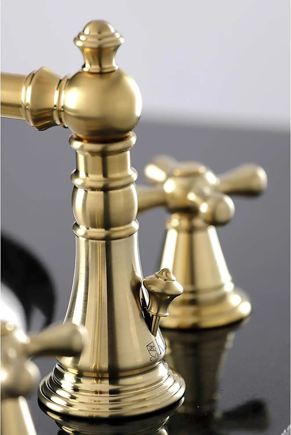 Kingston Brass FSC1973AAX American Classic Widespread Bathroom Faucet, Brushed Brass