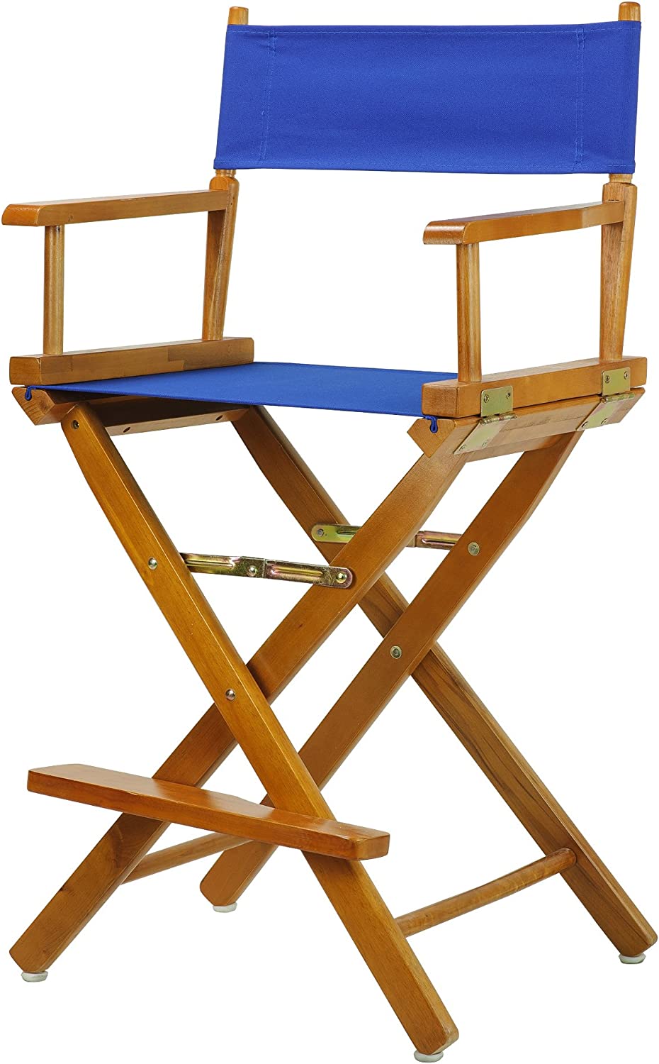 Casual Home 24&#34; Director&#39;s Chair Honey Oak Frame-with Royal Blue Canvas, Counter Height
