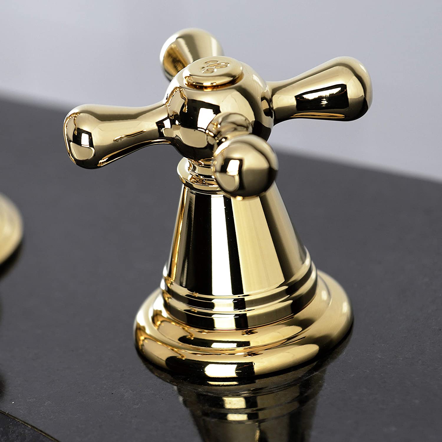 Kingston Brass FSC1972AAX American Classic Widespread Bathroom Faucet, Polished Brass