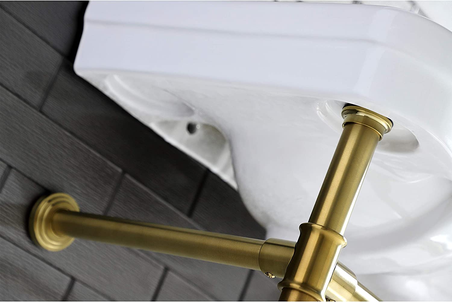 Fauceture VPB14887 Imperial Stainless Steel Console Legs for VPB1488B, Brushed Brass