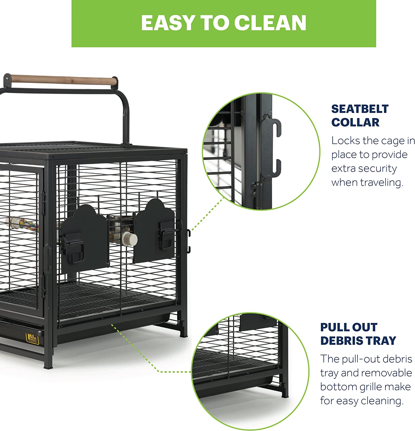 Prevue Pet Products Travel Carrier for Birds, Black